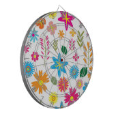 COLORFUL FLORAL PATTERN DARTBORD (Voorkant Links)