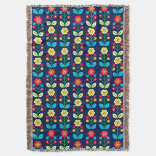 Colorful Floral Pattern Deken