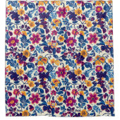 Colorful Floral Pattern Douchegordijn (Voorkant)