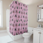 Colorful Floral Pattern Douchegordijn (In situ)