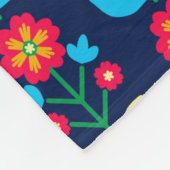 Colorful Floral Pattern Fleece Deken (Hoek)