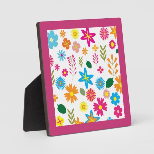 COLORFUL FLORAL PATTERN FOTOPLAAT (Voorkant)