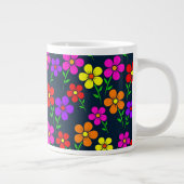 Colorful Floral Pattern Grote Koffiekop (Rechts)