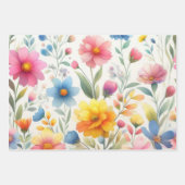 Colorful Floral Pattern Inpakpapier Vel (Voorkant 2)