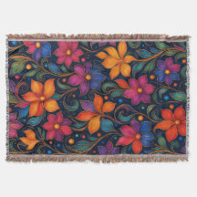 Colorful Floral Pattern Kitchen Towel | Vibrant