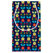 Colorful Floral Pattern Klein Cadeauzakje (Achterkant)