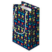 Colorful Floral Pattern Klein Cadeauzakje (Achterkant Gekanteld)