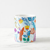 Colorful Floral Pattern Koffiemok (Center)