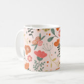 Colorful Floral Pattern Koffiemok (Voorkant links)