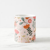 Colorful Floral Pattern Koffiemok (Center)
