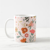 Colorful Floral Pattern Koffiemok (Links)