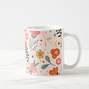 Colorful Floral Pattern Koffiemok