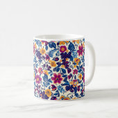 Colorful Floral Pattern Koffiemok (Voorkant rechts)