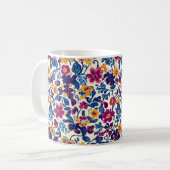 Colorful Floral Pattern Koffiemok (Voorkant links)