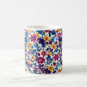 Colorful Floral Pattern Koffiemok (Center)