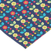 Colorful Floral Pattern Korte Tafelloper (Hoek)