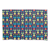 Colorful Floral Pattern Kussensloop (Voorkant-Links)