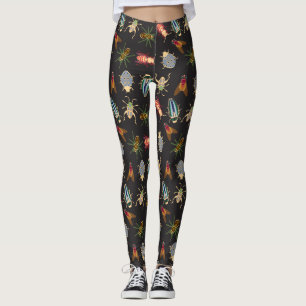 Colorful Floral Pattern Leggings
