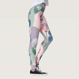 Colorful Floral Pattern Leggings
