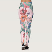 Colorful Floral Pattern Leggings (Achterkant)