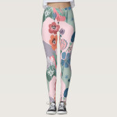 Colorful Floral Pattern Leggings (Voorkant)