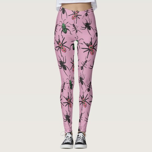 Colorful Floral Pattern Leggings (Voorkant)