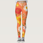 Colorful Floral Pattern Leggings (Voorkant)