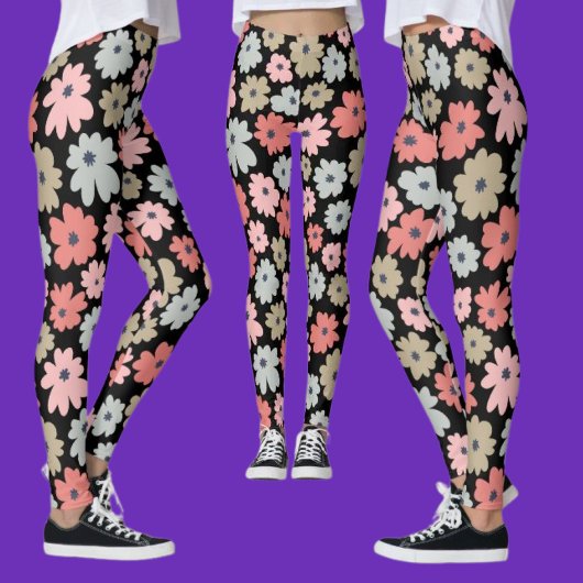 Colorful Floral Pattern Leggings