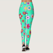 Colorful Floral Pattern Leggings (Achterkant)