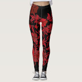 Colorful Floral Pattern Leggings (Voorkant)