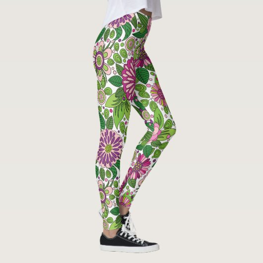 Colorful Floral Pattern Leggings (Rechts)