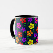 Colorful Floral Pattern Mok (Voorkant links)