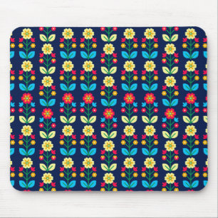 Colorful Floral Pattern Muismat