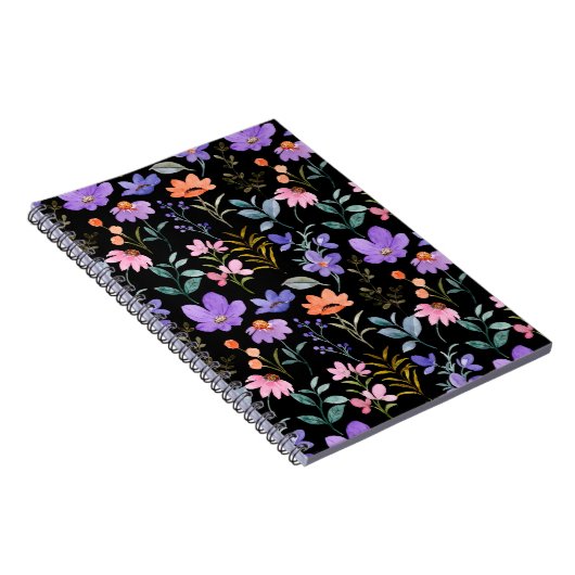 Colorful Floral Pattern Notitieboek (Rechterzijde)