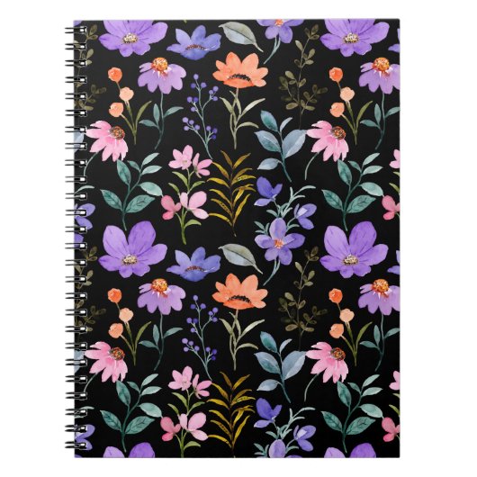 Colorful Floral Pattern Notitieboek (Voorkant)