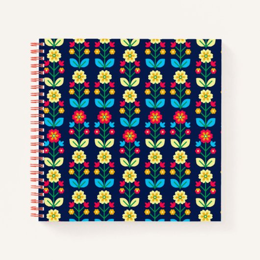 Colorful Floral Pattern Notitieboek (Voorkant)
