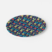 Colorful Floral Pattern Papieren Bordje (Gekanteld)