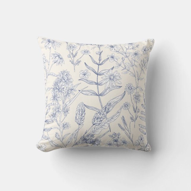 Colorful Floral Pattern Pillow Kussen (Voorkant)