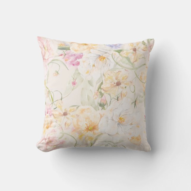 Colorful Floral Pattern Pillow Kussen (Voorkant)