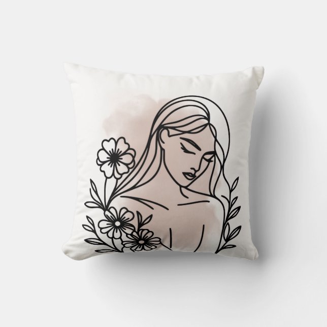 Colorful Floral Pattern Pillow Kussen (Voorkant)