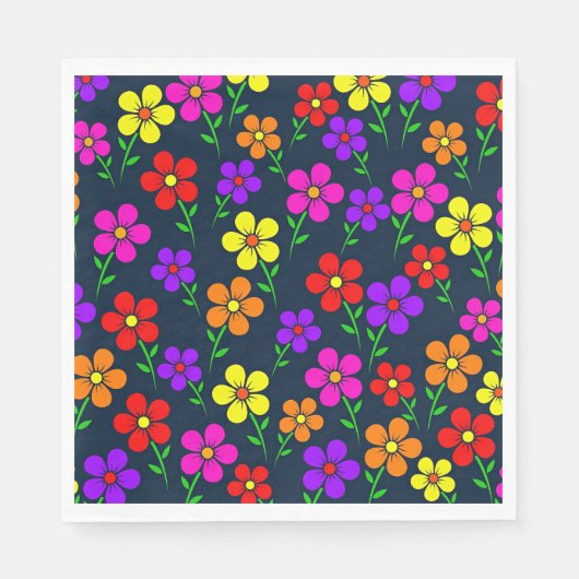 Colorful Floral Pattern Servet (Voorkant)