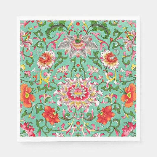Colorful Floral Pattern Servet (Voorkant)