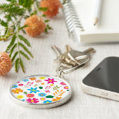 COLORFUL FLORAL PATTERN SLEUTELHANGER (Zijkant)