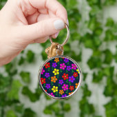 Colorful Floral Pattern Sleutelhanger (Hand)