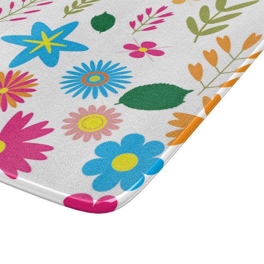 COLORFUL FLORAL PATTERN SNIJPLANK (Hoek)