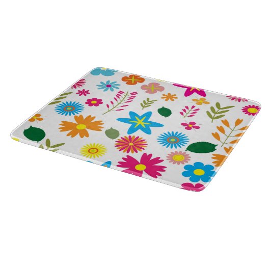 COLORFUL FLORAL PATTERN SNIJPLANK (Hoek)