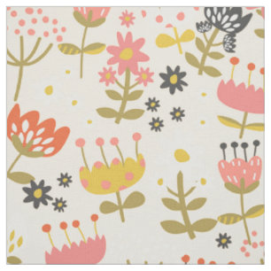 Colorful Floral Pattern Stof