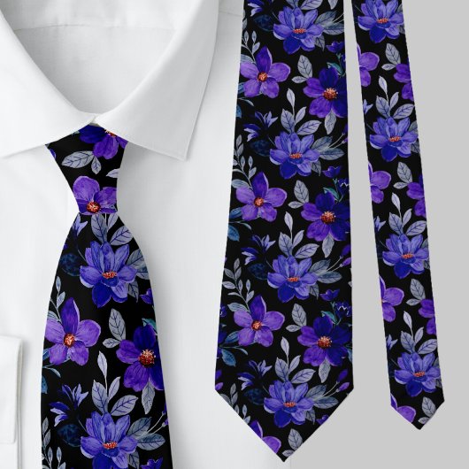 Colorful Floral Pattern Stropdas