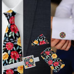 Colorful Floral Pattern Stropdas<br><div class="desc">Kleurrijk flessenpatroon.</div>