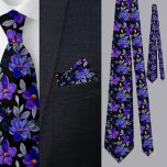Colorful Floral Pattern Stropdas<br><div class="desc">Kleurrijk flessenpatroon.</div>